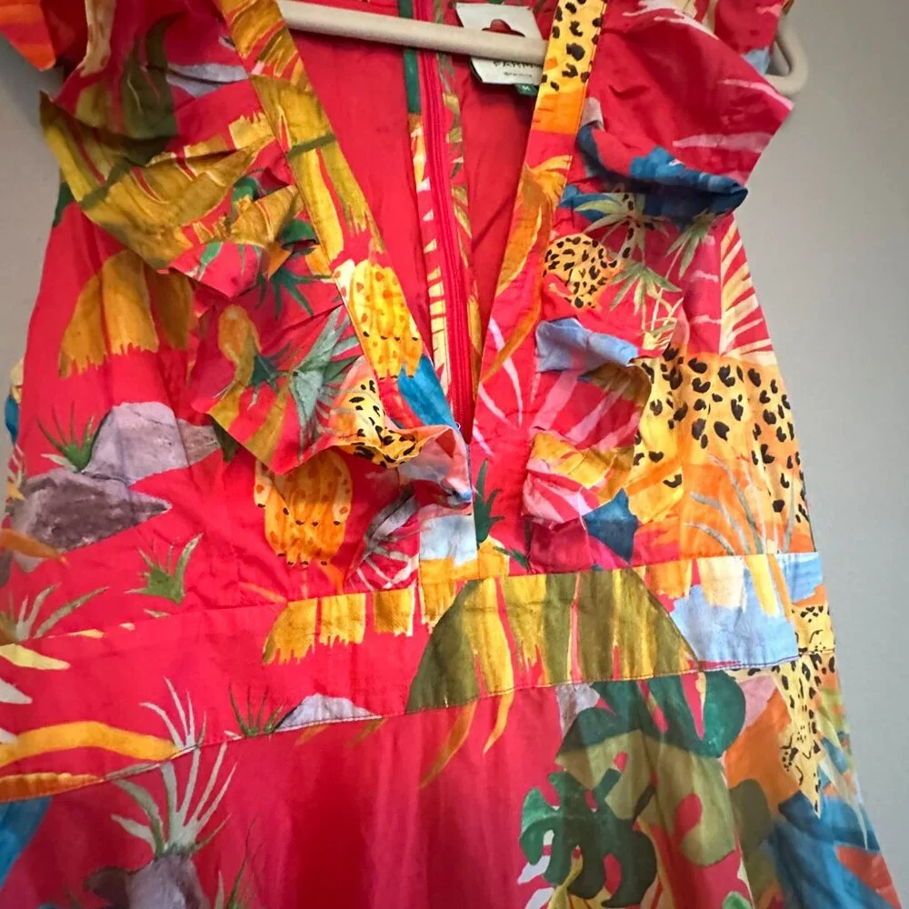 Farm Rio Tropical Jungle Midi Dress - Picture 4 of 9